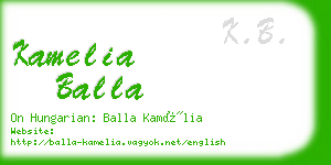 kamelia balla business card